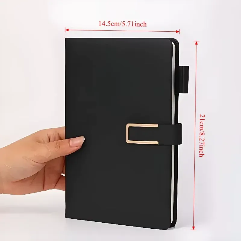 Elegant A5 Leather-Bound Journal with Magnetic Clasp for Business & Personal Use alternate