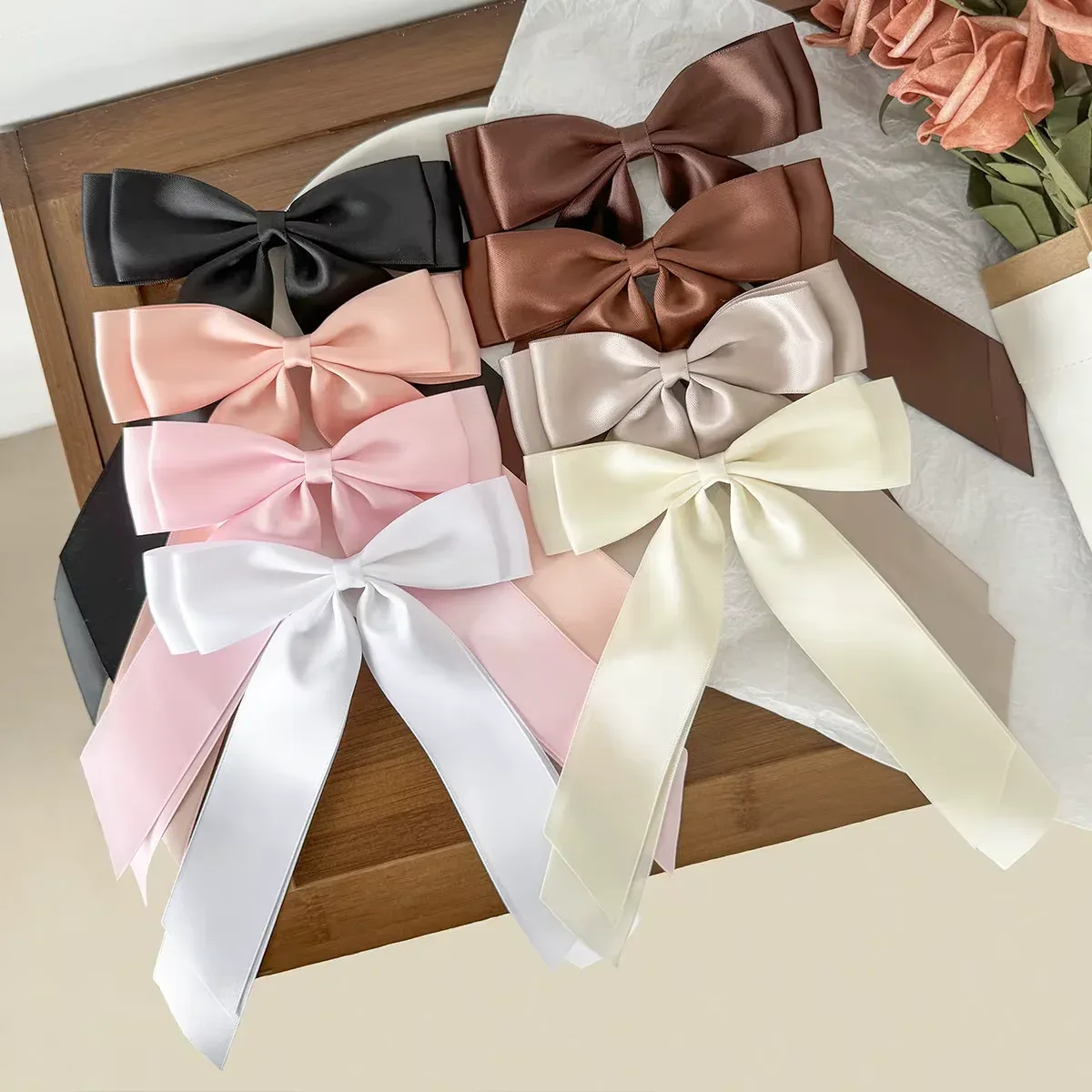 Elegant Satin Bow Ribbon Hair Clip for Sweet Parties & Everyday Chic