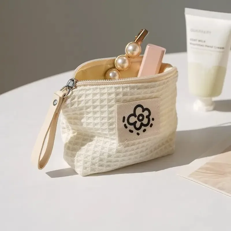 White Waffle Coin Purse