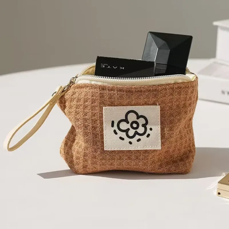 Brown Waffle Coin Purse