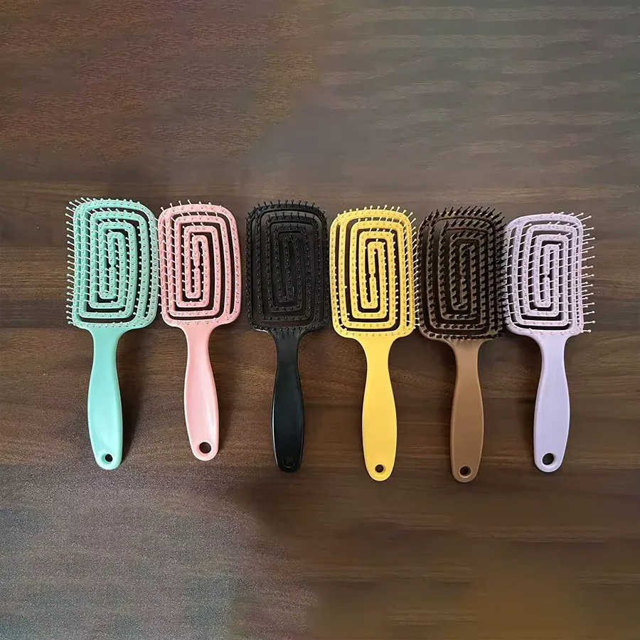 Gentle Detangling & Volumizing Hairbrush with Flexible Nylon Bristles and Vented Design alternate