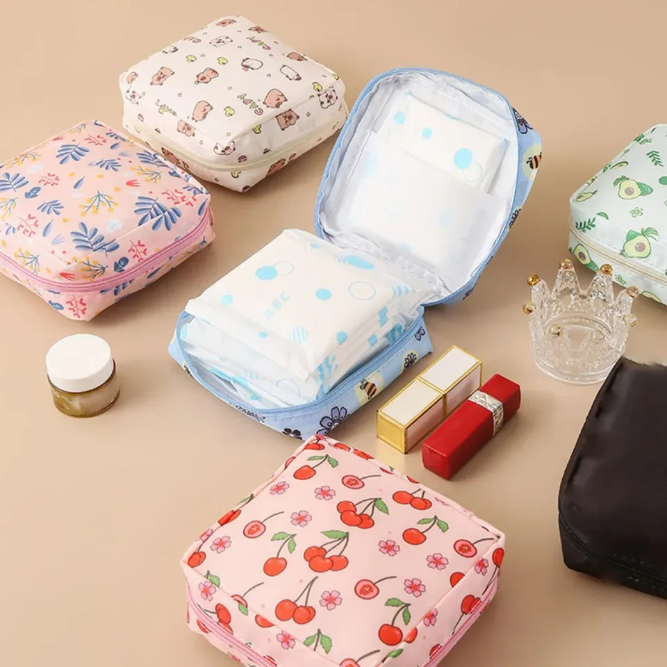 Discreet & Stylish Multi-purpose Pouch for Sanitary Pads, Makeup, and Everyday Essentials
