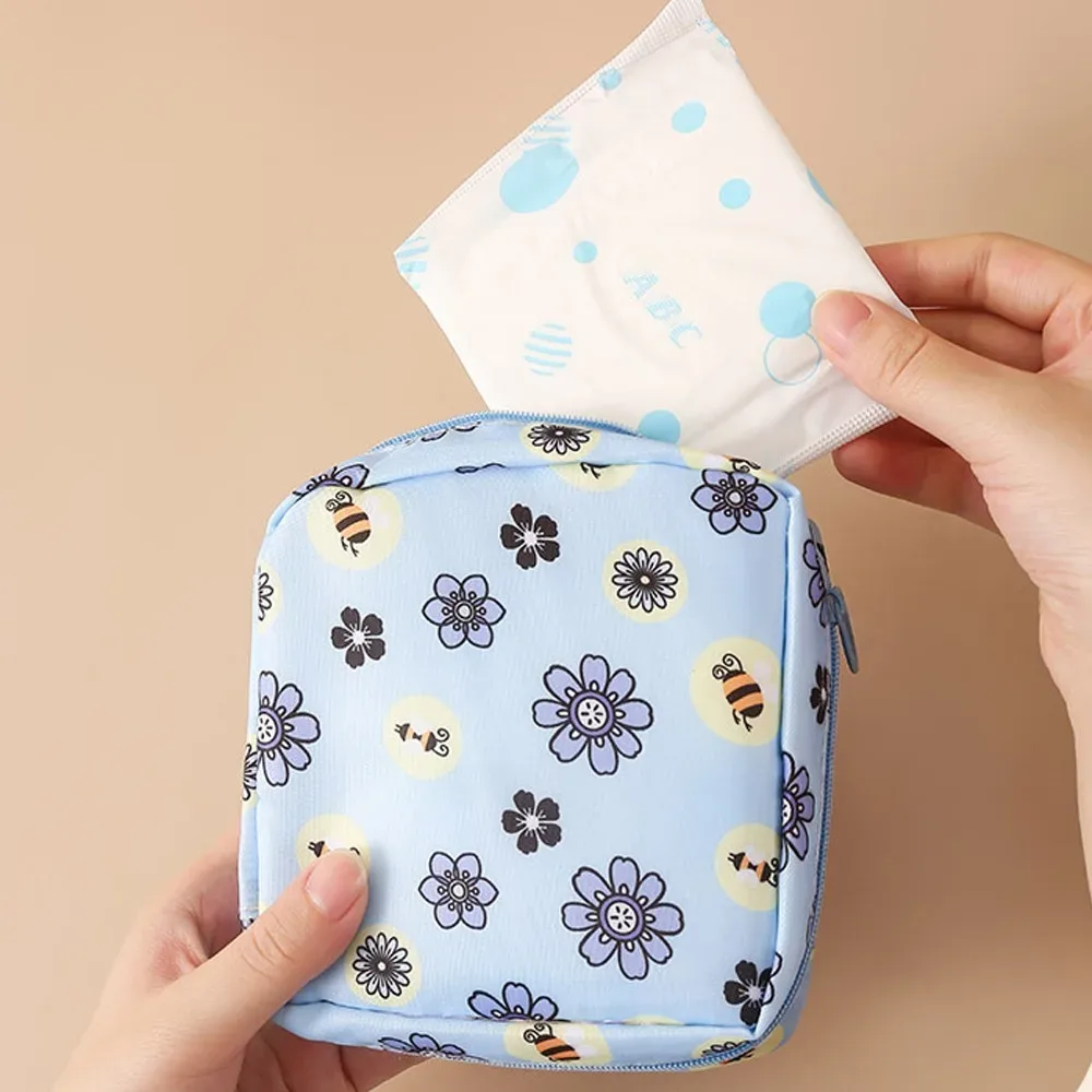 Discreet & Stylish Multi-purpose Pouch for Sanitary Pads, Makeup, and Everyday Essentials - Image 6