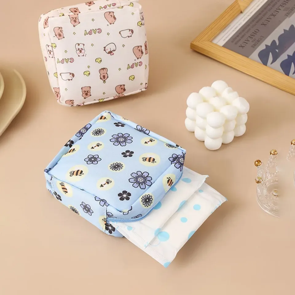 Discreet & Stylish Multi-purpose Pouch for Sanitary Pads, Makeup, and Everyday Essentials - Image 3