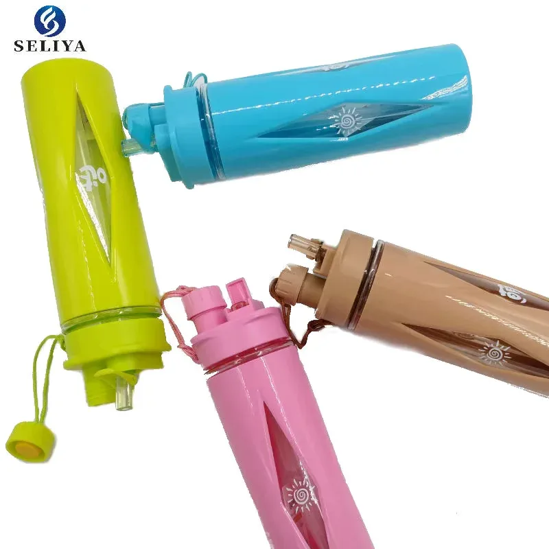Fun & Functional Leakproof Kids Water Bottle with Built-in Straw alternate