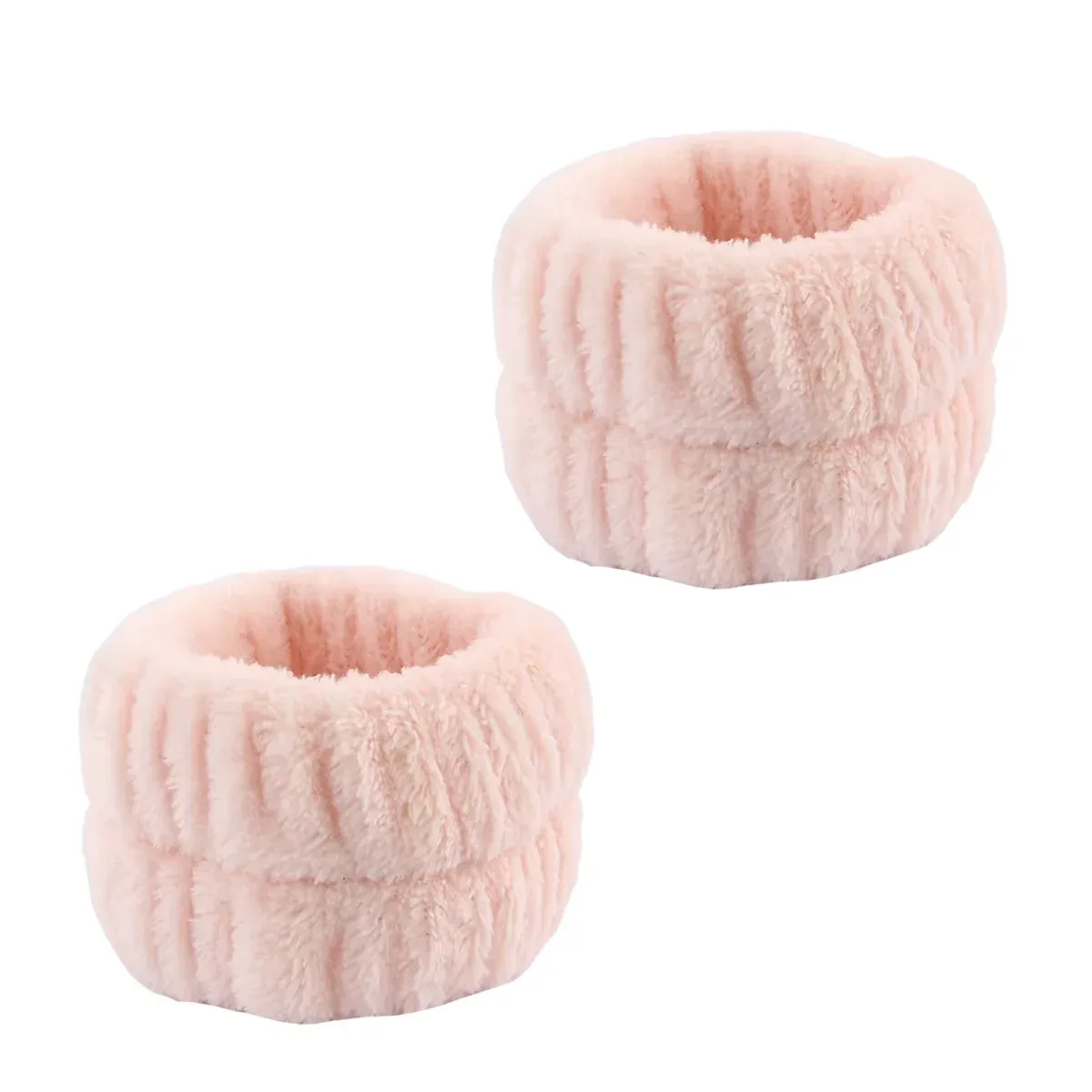 Luxurious Coral Fleece Skincare Headband & Wristband Set for Face Washing & Spa Rituals - Image 11