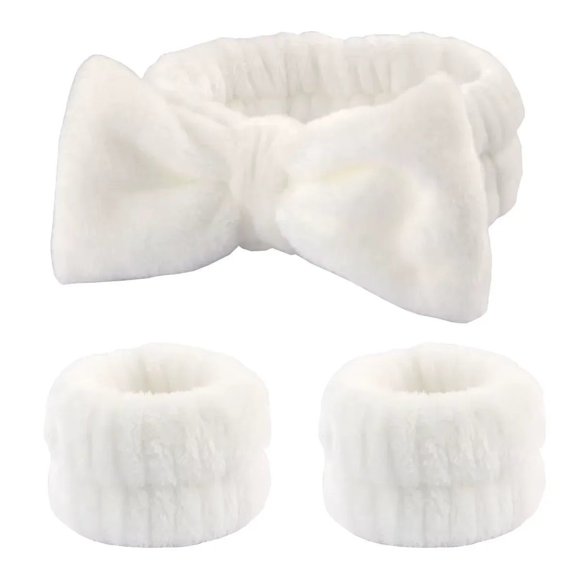 Luxurious Coral Fleece Skincare Headband & Wristband Set for Face Washing & Spa Rituals - Image 18
