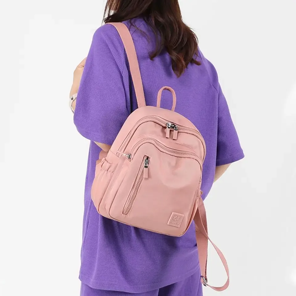Chic Solid Color Mini Backpack – Lightweight Waterproof Travel & Everyday Shoulder Bag - Image 3